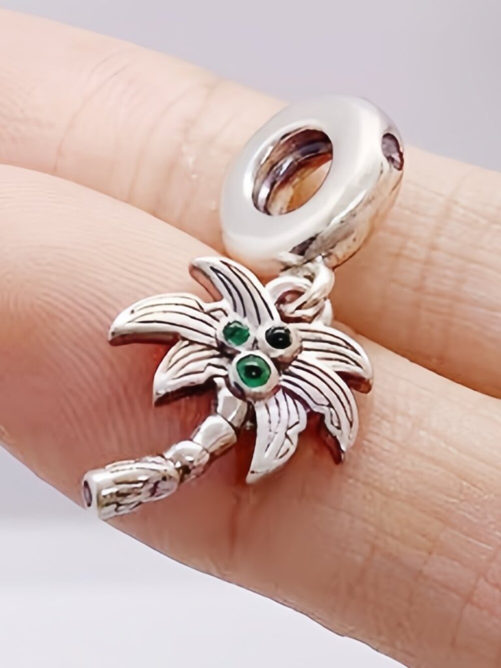 Pandora Palm Tree & Coconuts Dangle Charm